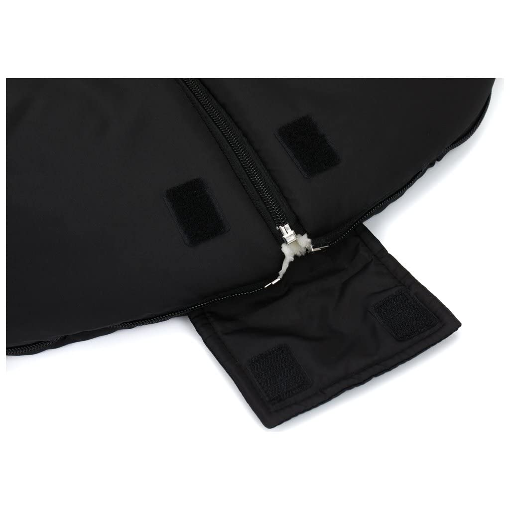 Fillikid Fußsack Sella für Babyschale und Babywanne aus weichem Fleece – Winter-Fußsack für Babys (geeignet für 3- und 5-Punkt-Gurt) – Schwarz (Product)