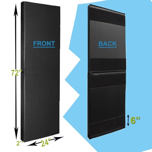 Image of Basketball Wall Panels, 2 inch Thick Wall Pads for Gym, Gym Wall Padding with Waterproof Leather, Anti Collision Padded Foam Mat Protection for Kids Basketball Hoops