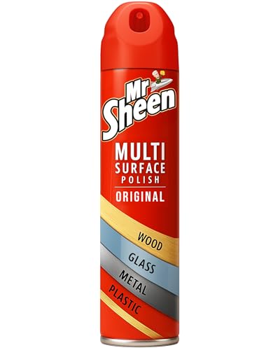 Mr Sheen Multi Surface Polish Spray, For Use on Wood, Plastic, Glass and Metal, Scent: Original, 250ml, Pack of 1
