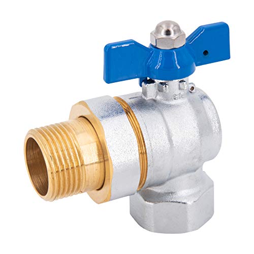 Válvula de bola de latón con mango de palanca, diseño de alta calidad, rosca interior de rosca exterior, mecanismo de cierre ligero ideal para la industria, la industria y el hogar, 1
