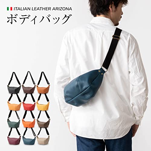 ARTBROWN(アートブラウン) ボディバッグ レザー 本革 ユニセックス 斜め掛け ワンショルダー ボディバック ボディーバッグ ブラック 黒