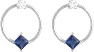 JUANJUAN 18K guldfyllda ringörhängen kubisk zirkon geometriska öronpiercingörhängen för kvinnor