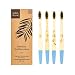 Wild & Stone | Firm Bristle Organic Bamboo Toothbrush | Four Handle Patterns | Firm Fibre Bristles | 100% Biodegradable Handle | Vegan Eco Friendly Bamboo Toothbrushes
