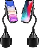 2 Pack LUXMO Car Cup Holder Phone Mount, Universal Adjustable Gooseneck Cell Phone Holder Car Mount Cup Holder Cradle for iPhone Xs Max X 8 7 6s Samsung Galaxy S10 S10E S9 S9+ Note 9 8 Huawei LG GPS