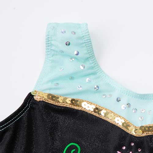 Image of HOZIY Leotards for Girls Gymnastics Kids Children Biketard Snowflake Ribbon Blue Purple Hot Pink Sparkle