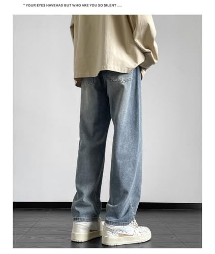 Pants Trousers Denim Spring Youth Style Versatile Jeans Men's Straight Tube Comfortable High End 6