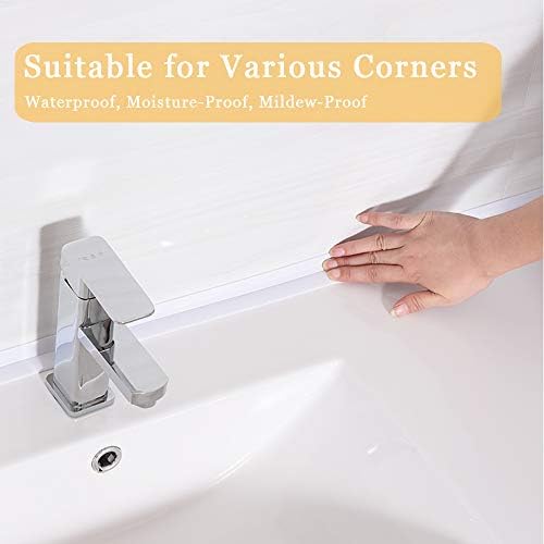 2 Pack Sealant Tape, Waterproof and Adhesive Bath Sealant Strip Caulk Strip, Sealing Tape for Bathroom Toilet Kitchen Wall (126 x 1.5 inches)