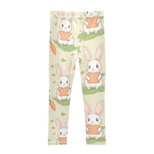Rabbit Cute Girls Leggings,Workout Leggings for Girls Toddler Athletic Legging Size for 3-10T2