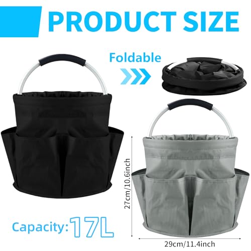 Miniatura 2 de Snsygn 2 Organizadores De Productos De Limpieza, Bolsa De Limpieza Plegable Portátil, Cesta De Limpieza Con Asa Y 6 Bolsillos, Bolsa De Limpieza Para Dispositivos, Herramientas, Utensilios De Limpieza