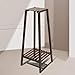 Magshion 2-Tier Bamboo Plant Stand, 30 Inch Height Tall Plant Shelf for Indoor/Outdoor, Rustic Flower Pot Holder for Balcony, Patio, Corner