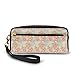 Produktbild Pencil Case Pen Bag Pouch Stationary,Romantic Poppy Flowers With Leafy Stems In Vases Pastel Tone Entangled Composition,Small Makeup Bag Coin Purse