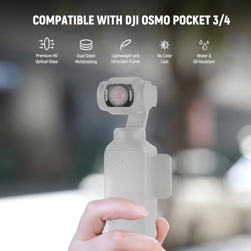 NEEWER Rainbow Star Lens Filter Compatible with DJI Osmo Pocket 3 / Pocket 4 / Xtra Muse, Magnetic HD Starlight Gimbal Camera Effect Filter + Screen Protector Accessories, FL-C36 - image 2