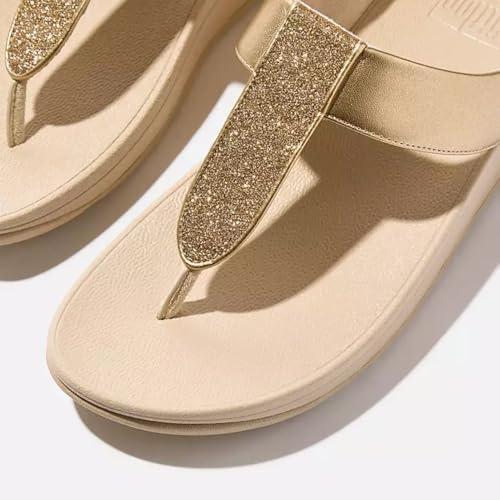 Image of FitFlop Women's FINO Glitterdust Metallic Toe Post Flip Flop Sandal