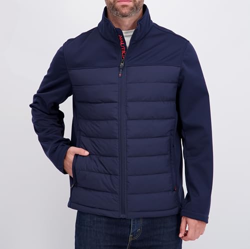 Image of Nautica Men's Lightweight Softshell Jacket - Bonded Fleece Lining, Regular, Big & Tall Sizes