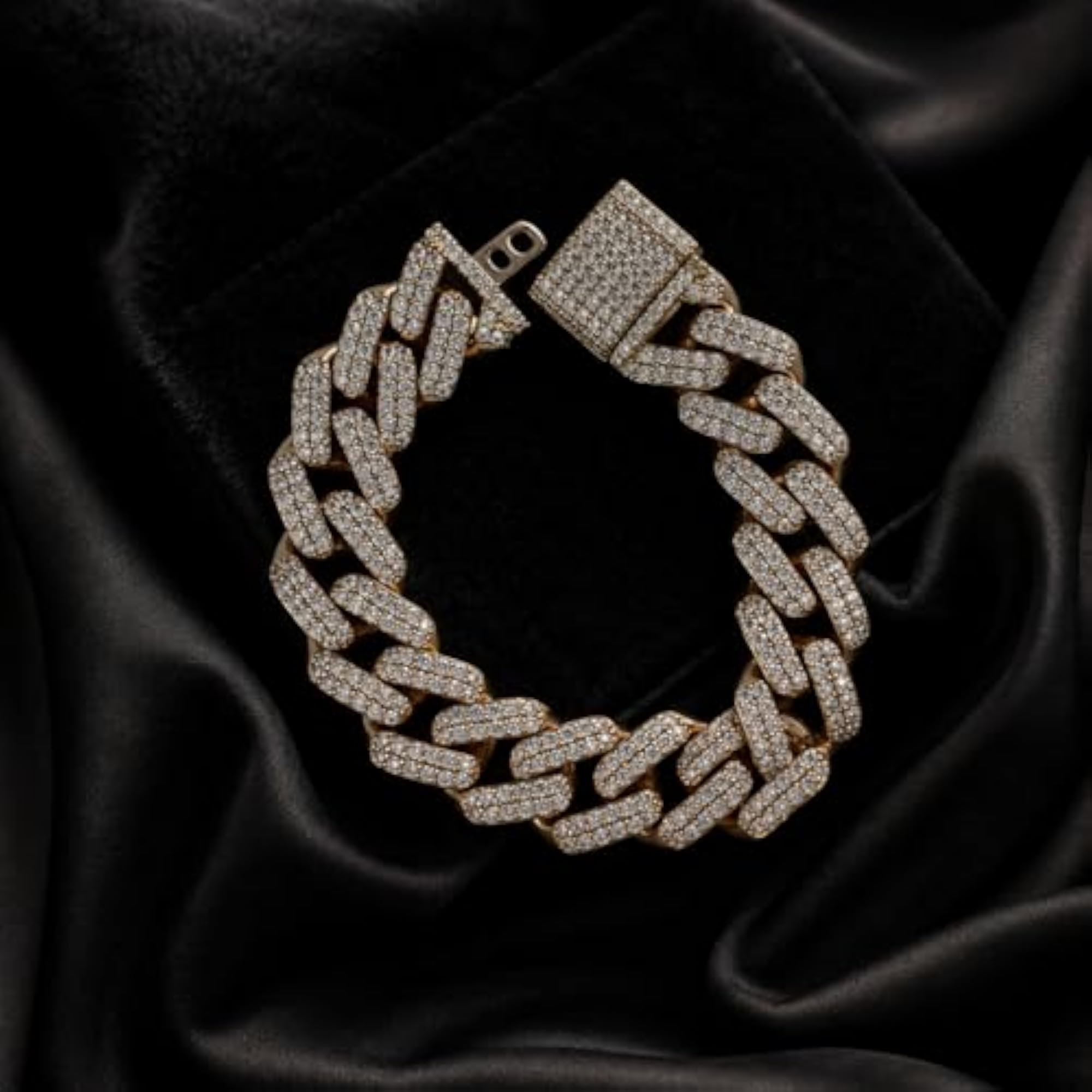 Women's Rose Gold Cuban Statement Bracelet, Gift for Her