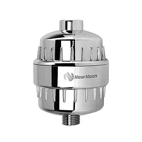 NearMoon High Output 15 Stage Shower Filter, Filtered Showerhead softener for Hard Water, Removes Chlorine Fluoride and Harmful Substances, Protect skin and hair