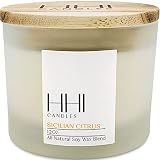 HHI Citrus Candle | A Blend of Lemon, Orange, Lime and Eucalyptus | Sicilian Citrus | All Natural So