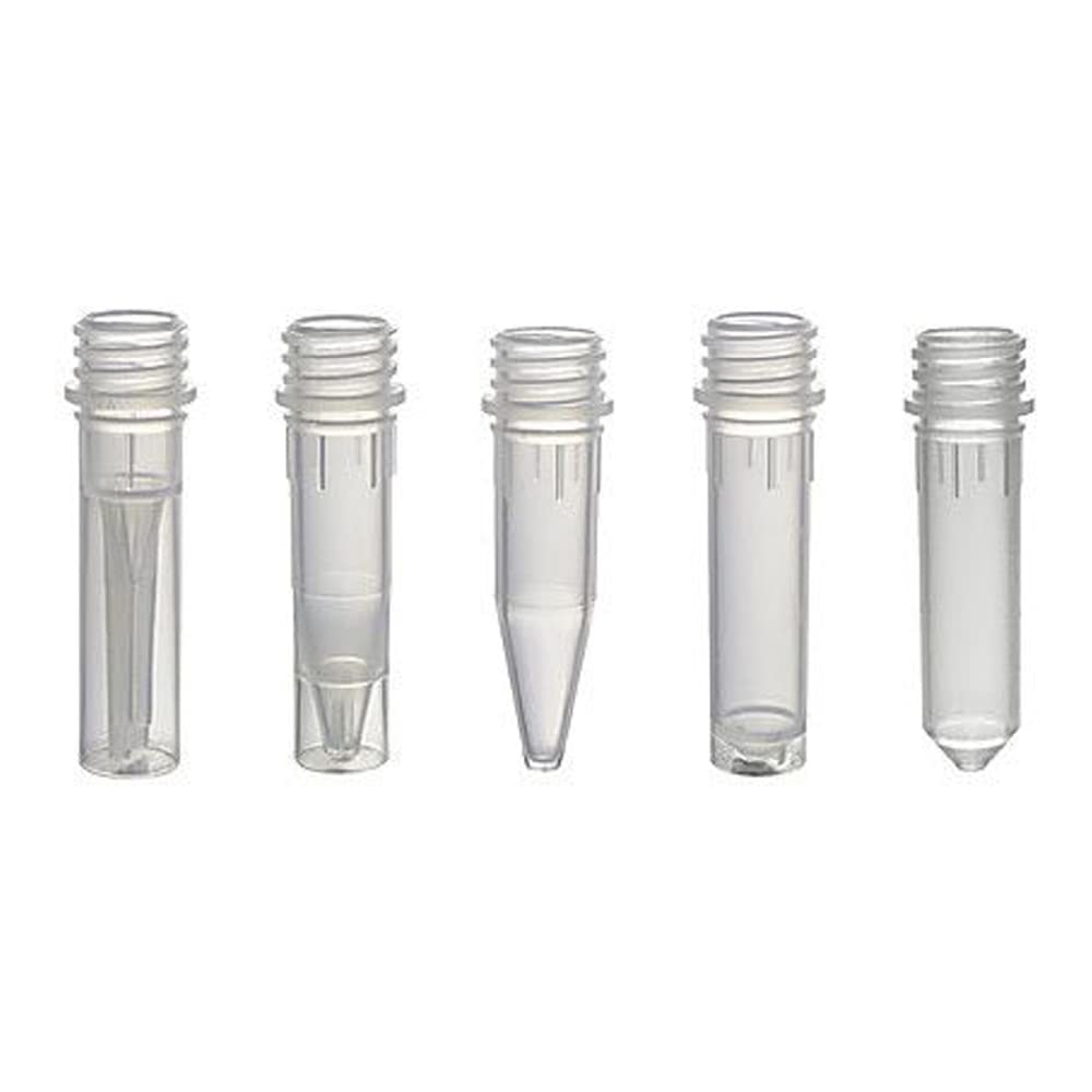 Simport Micrewtube T361-4T Polypropylene Plain Tube with Molded Ridges, Self Standing, 1.5ml Capacity (Pack of 1000)