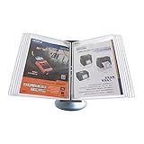 Organizador Referencia Escritorio - Carpeta Exhibición Abatible Escritorio, Estante Exhibición Catálogo Con 10 Bolsillos Exhibición, Referencia Escritorio(White)