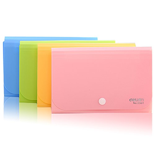 Expanding File Folder, Subdivision Accordion File Folder Mini Organizer Pp Wallet For Cards,Coupons,Receipt,Tax Item Or Changes,7X4.5 Inches,12 Pockets With Tabs And Check Case(Blue) #TOP4