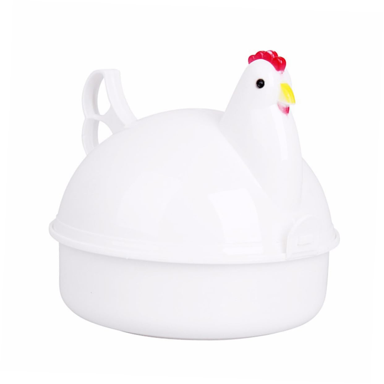 TIDTALEO 4 Egg Boiler Wares Egg Kitchen Egg Boiler Omelet Maker Microwave Hard Boiled Egg Cooker Chicken Shape Egg Cooker Chicken Shape Egg Boiler Set White Micro-wave Oven