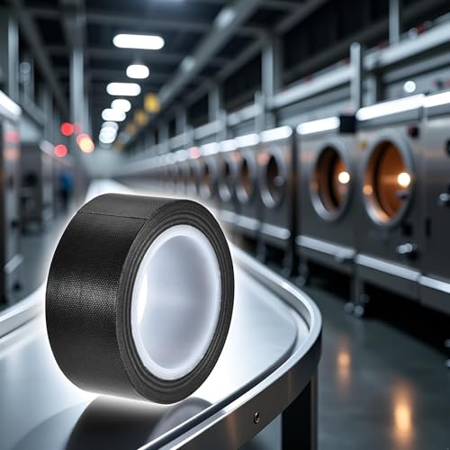 Image of 1Roll Black 1 inch x10m Black PTFE Teflon Tape Nonstick Tape 500℉ High-Temp Fiberglass Adhesive Tape High Temperature Tape Sealing
