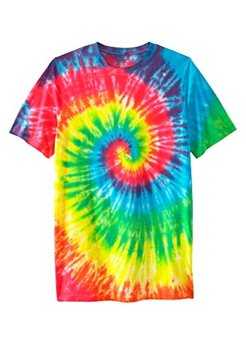 KingSize Men's Big & Tall Lightweight Longer-Length Tie-Dye Crewneck Tee