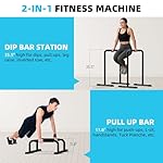 Outdoor Basic 2-in-1 Adjustable Dip Bar Station - Heavy Duty Parallel Bars with Connecting Parts, Extra Tall & Thickened Steel Design for Home Gym, Calisthenics & Strength Training - Image 2