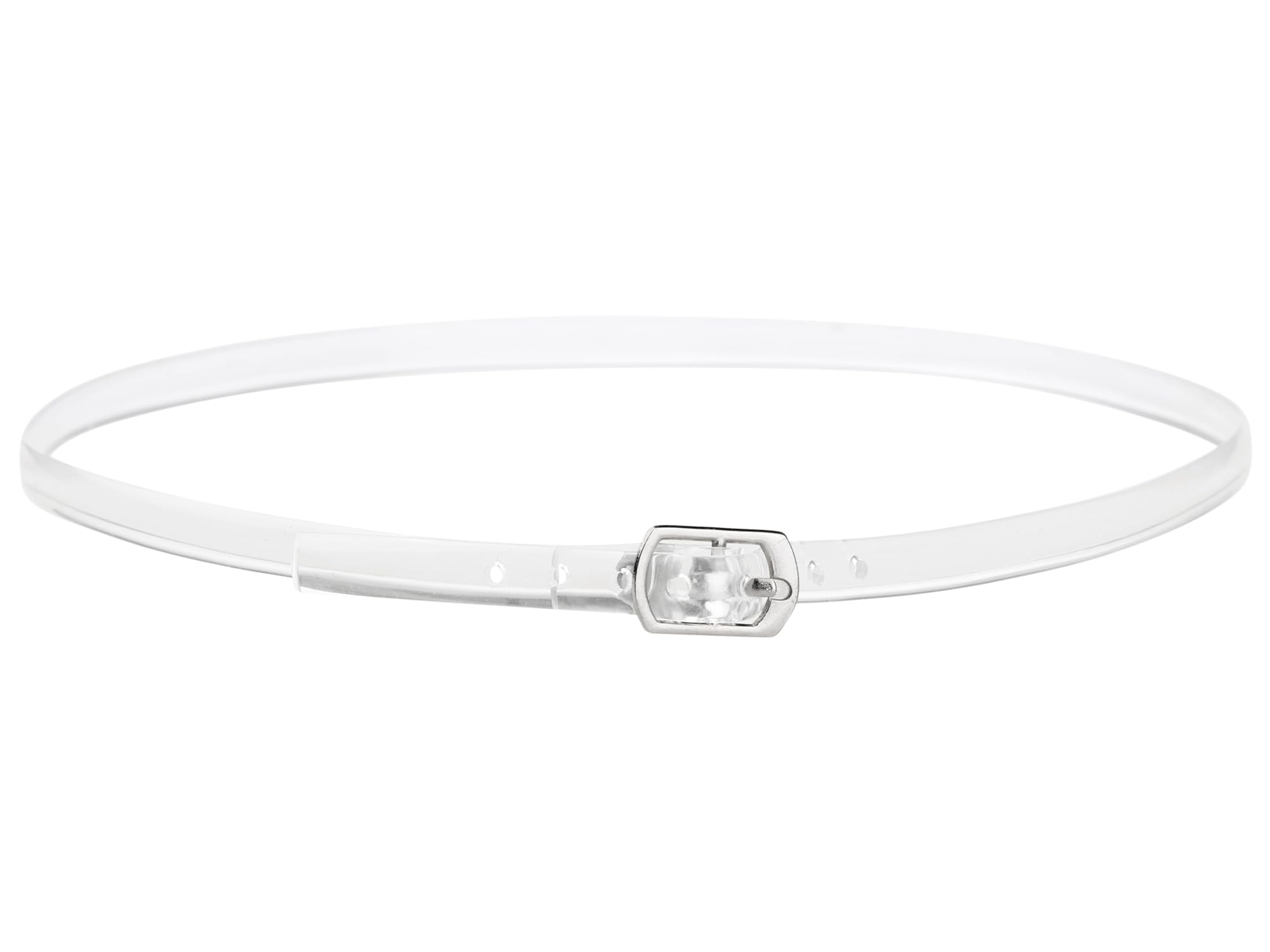 Allegra K Women's Shoe Ankle Straps Transparent Anti-Slip Cross Over with Buckle Shoelaces for Heels