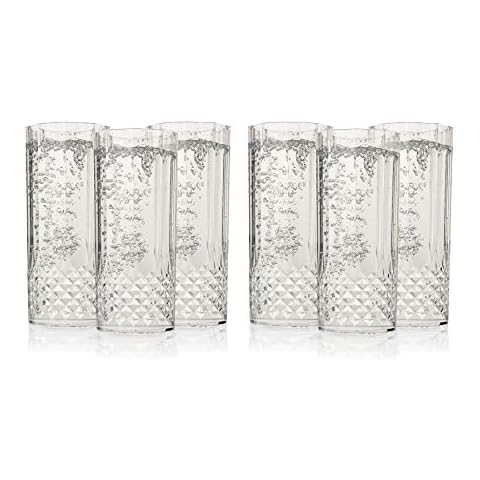 ADEPTNA Pack of 6 Crystal Effect Glasses Cover