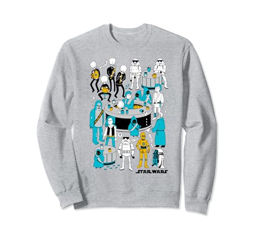 Sweatshirt Star Wars Cantina Doodles idée cadeau originale anniversaire Noël