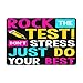 Rock The Test Don't Stress Just Do Your Best Teacher Testing Vintage Signs Room
