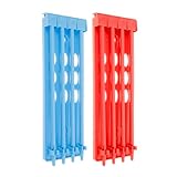 SOLUSTRE 2 Piezas Soporte para Anillas de Paloma Plástico Resistente Multicolor Azul y Rojo Marco Organizador para Anillos de Patas Aves Cría y Manejo en Jaulas
