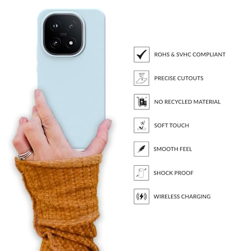 Image of SPRIG SilkTone Silicone Back Cover Compatible with IQOO 15 5G Drop Tested Shock Proof Mobile Case with Camera Protection for Men, Women, Boys and Girls (Light Blue)
