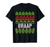 motocross ugly christmas dirt bike motocicletta regalo maglietta