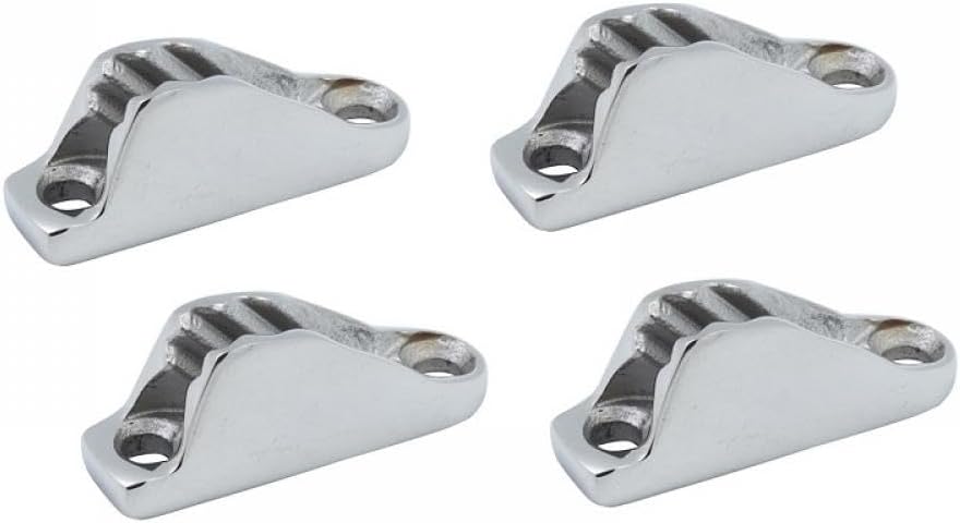 Compatible 2PCS 316 Stainless Steel Mooring Kayak Cam Cleat 48mm Jam Cleats Compatible with Sailing Boat Accessories