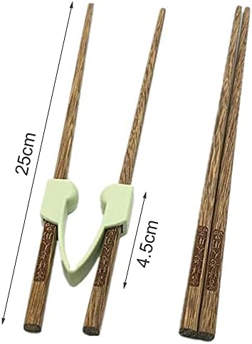 Chopstick Helper Training Chopstick Easy-to-Use Learning Chopsticks with 2 Pairs Wooden Chopstick for Beginner, Trainers or Learner