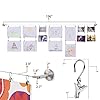 Wallniture Barre Wire Picture Hangers for Kids Crafts and Artwork, Expandable 196 Inch Wall Decor with 24 Clips Set, Silver #5