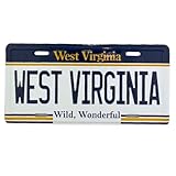 West Virginia License Plate Magnet for Fridge, Unique State Souvenir Keepsake, 3.5 x 1.75 Inches