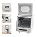 Portable Countertop Dishwasher, 1200W Mini Dishwasher with 12 Water Outlets and 360° Spraying Cleaning, White Fully Automatic Dishwashing Machine for Homes, Dormitories, Recreational Vehicle