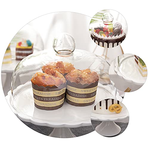 Cuffia per torta in vetro, supporto per torta