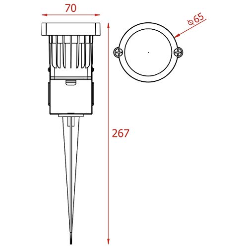Luminária Spot Espeto Jardim 5W Led COB Verde IP65 Ledo