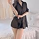FUIPVGI Sexy Unterwäsche, Dessous Damen Sexy durchscheinendes Hemd Schlafanzug durchsichtig, Negligee Damen Nachtwäsche Babydoll Dessous, Nachthemd Schlafzimmer, Sexy Set Transparent (Schwarz)