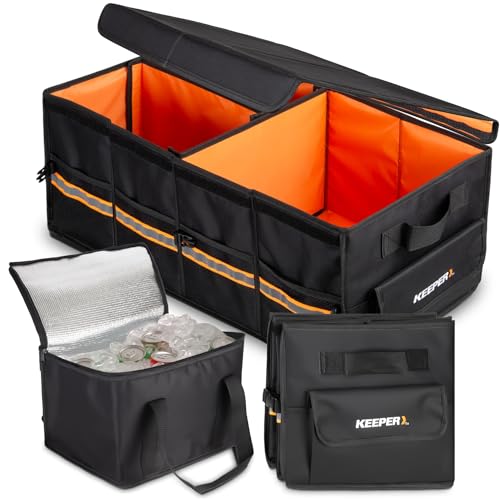 KEEPER 70L Collapsible Trunk Organizer with Cooler