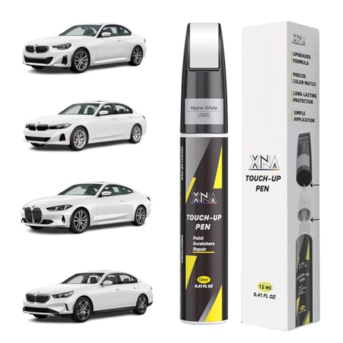 XNA Alpine White(300) for BMW Touch Up Paint Car Scratch Remover for Nicks and Chips Repair 2-In-1 Quick & Easy Fix Car Scratch Repair Kit with Exact Color-Matched