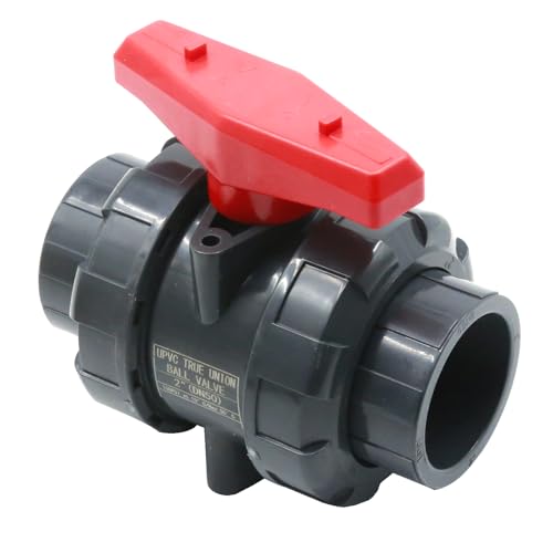 LIDSCURA 2" PVC Double True Union Ball Valve, Full Port Slip Socket Ball Valve, Reversible PTFE Seats and EPDM O-Rings, Rated 200 PSI, Ideal for Irrigation, Swimming Pools, Water Systems by LIDSCURA - Image 7