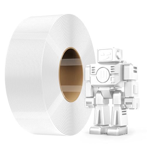 Creality Refill PETG Filament 1kg(2.2lbs) 3D Printer Filament:Refilament 1.75mm PETG Filament, for Bambu Lab Reusable Spools, Dimensional Accuracy ±0.03mm, White