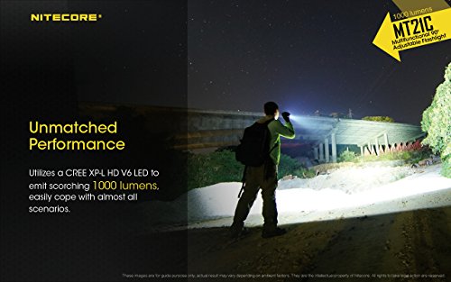 Nitecore Mt21C 1000 Lumen 90 Degree Tilt-Able Head Led Flashlight, Nl1826R Rechargeable Battery With Edisonbright Usb Charging Cable Bundle #TOP3
