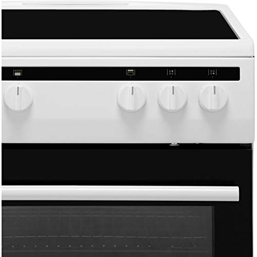 Amica AFC5100WH 50cm Double Cavity Electric Cooker With Ceramic Hob - White - Image 4
