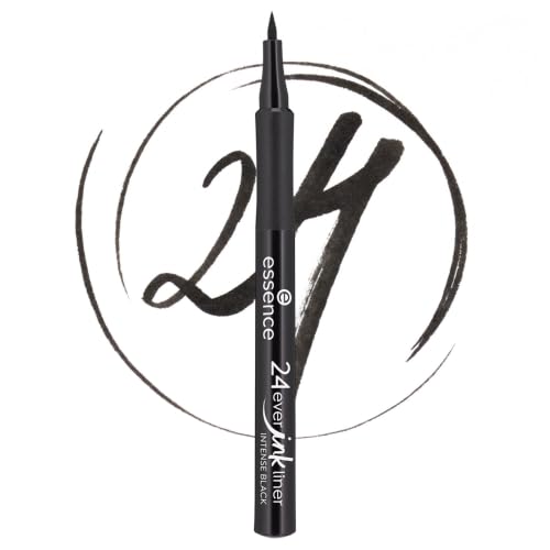 essence 24ever Ink Liner, Eyeliner Waterproof, 01 Intense Black, 1,2 ml